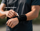 Sports Wrist Wallet with Zipper Pocket