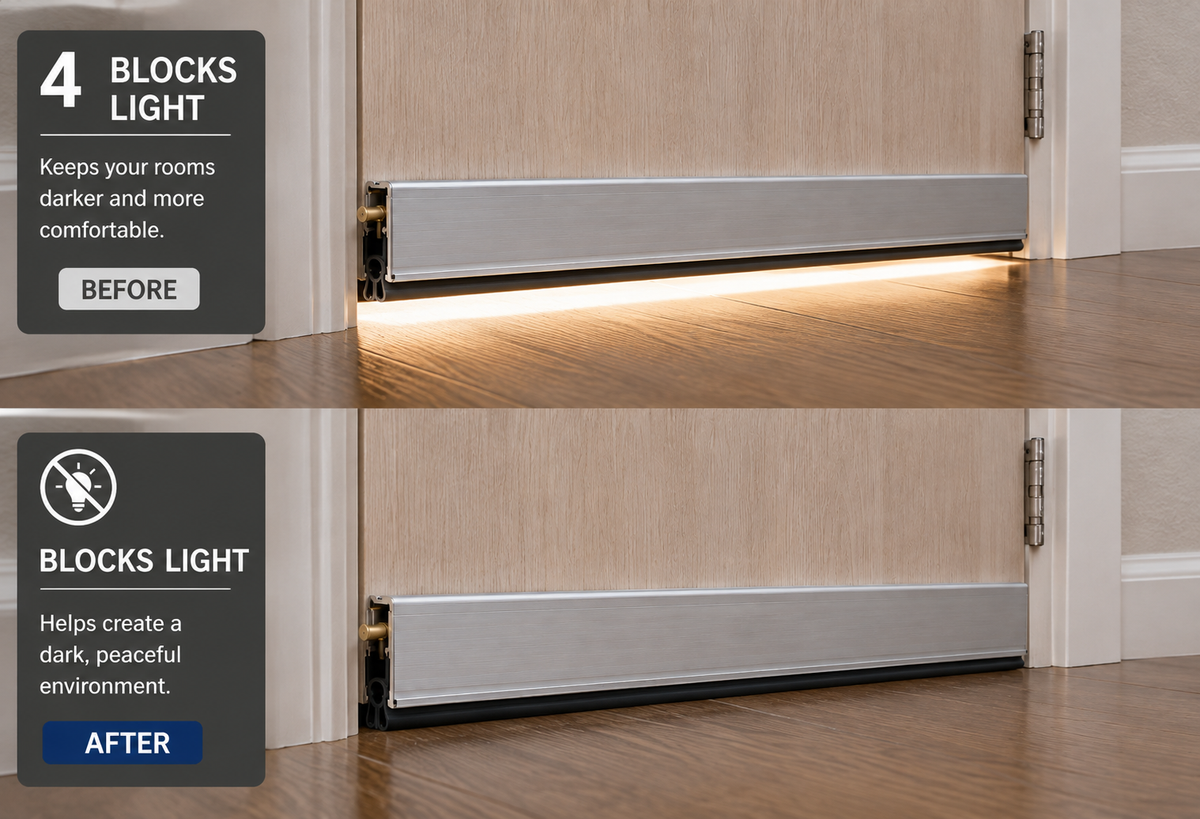 Automatic Drop-Down Door Seal – Blocks Drafts, Noise & Light