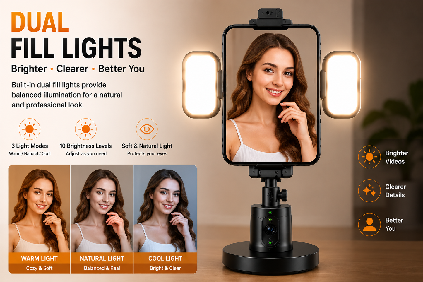AutoTrack 360™ – AI Face Tracking Tripod