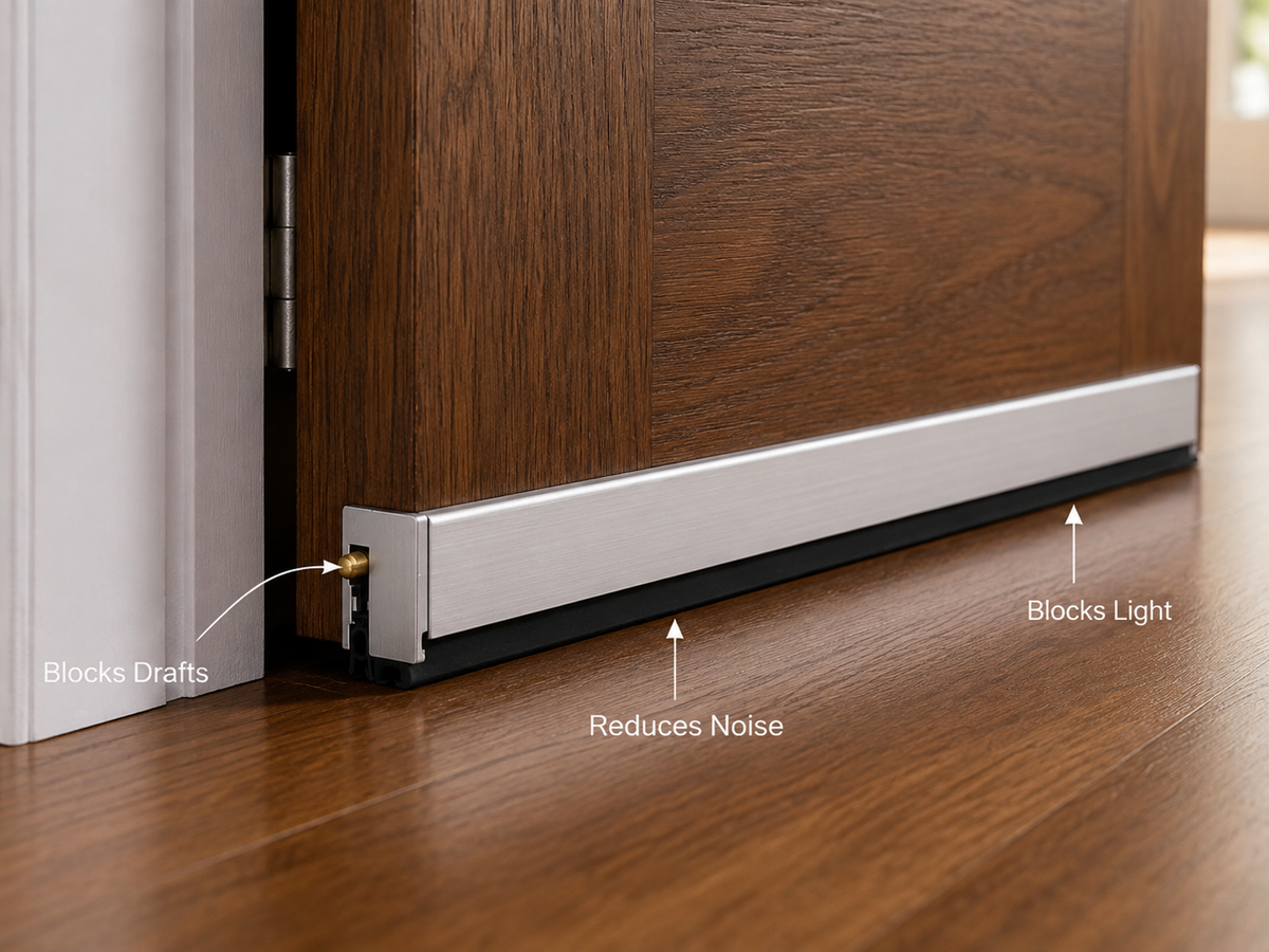Automatic Drop-Down Door Seal – Blocks Drafts, Noise & Light
